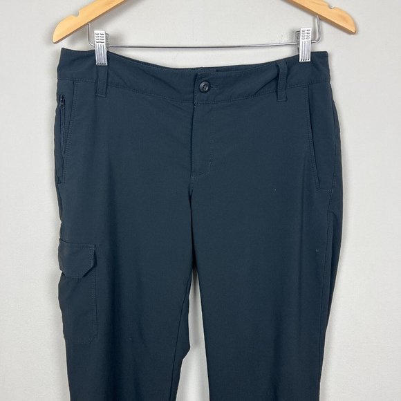 Eddie Bauer Travex Pants Womens 6 Black Fleece Lined Hiking Winter Straight Leg - Picture 2 of 16